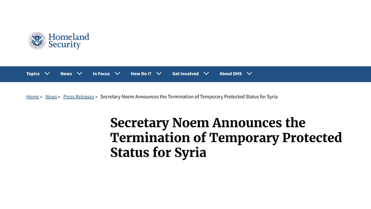 TPS Termination for Syrians: A Call for a Six-Month Extension Amid Ongoing Instability