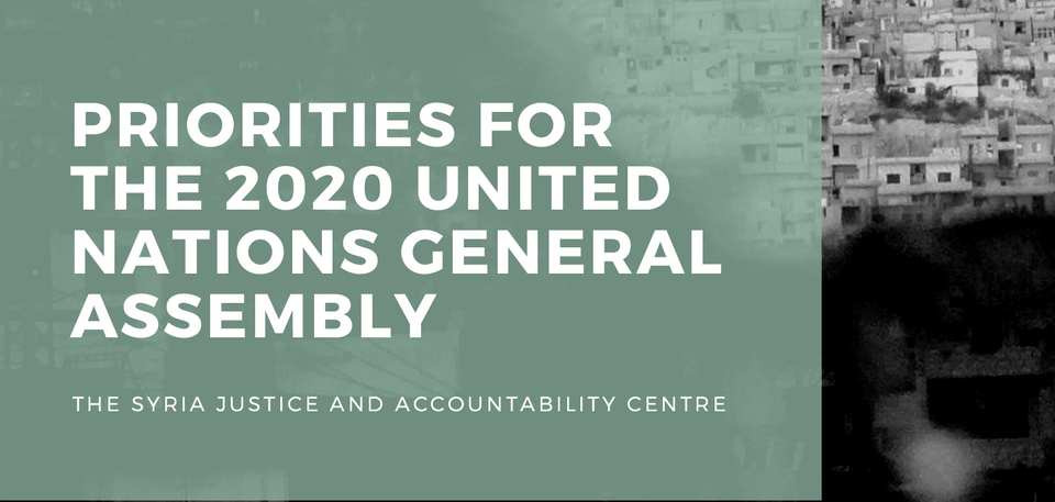 Priorities for the 2020 UN General Assembly