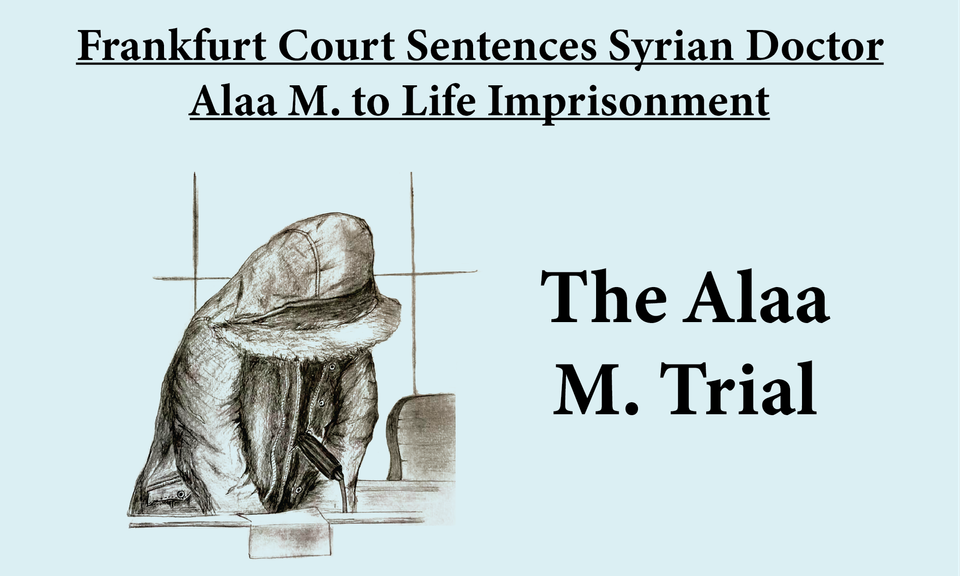 Frankfurt Court Sentences Syrian Doctor Alaa M. to Life Imprisonment