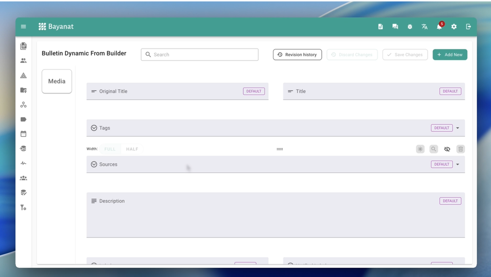 Introducing the Form Builder: Bayanat v3.0.0